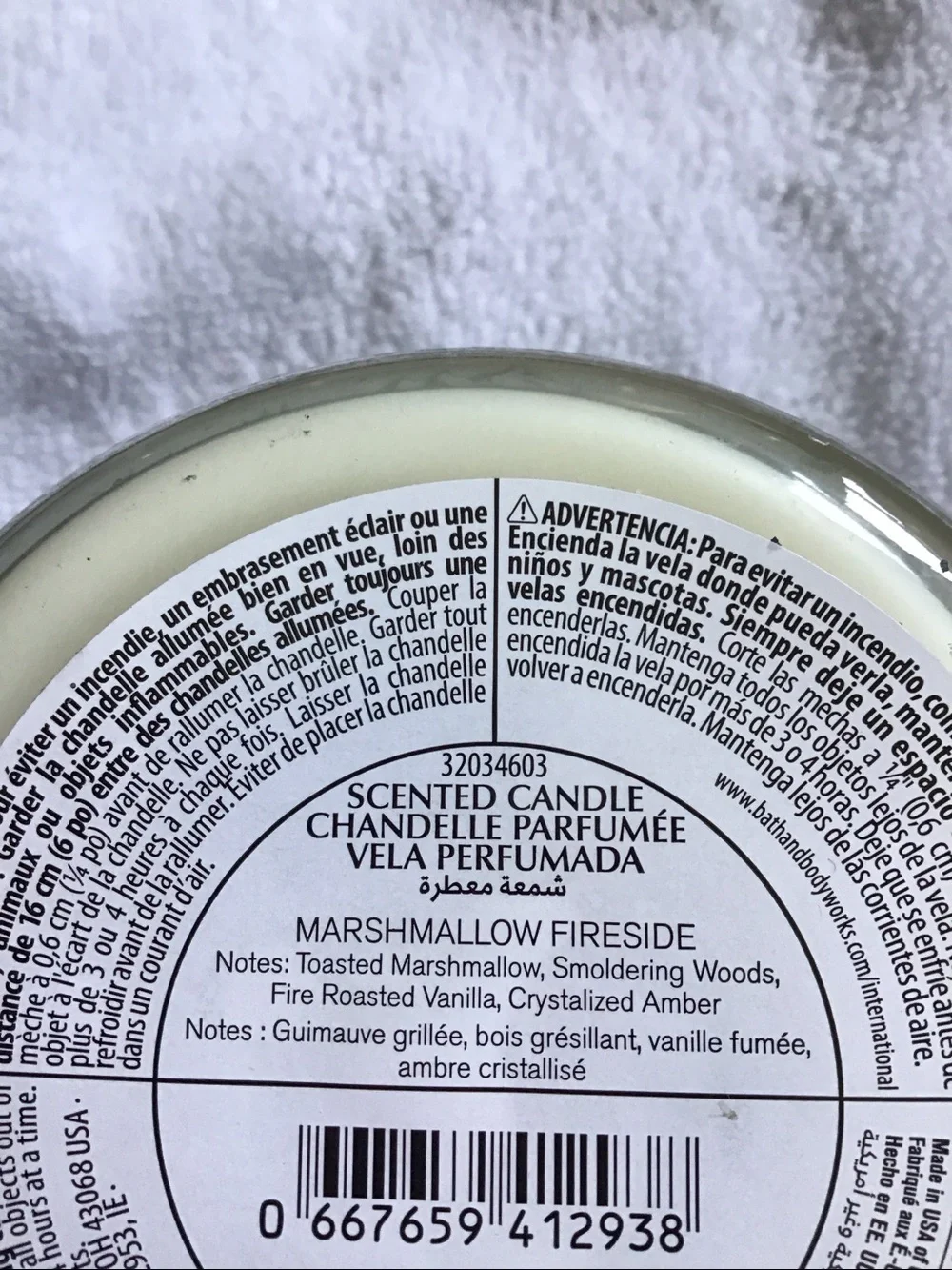 Bath & Body Works 3 wick candle Marshmallow Fireside - Picture 3 of 3